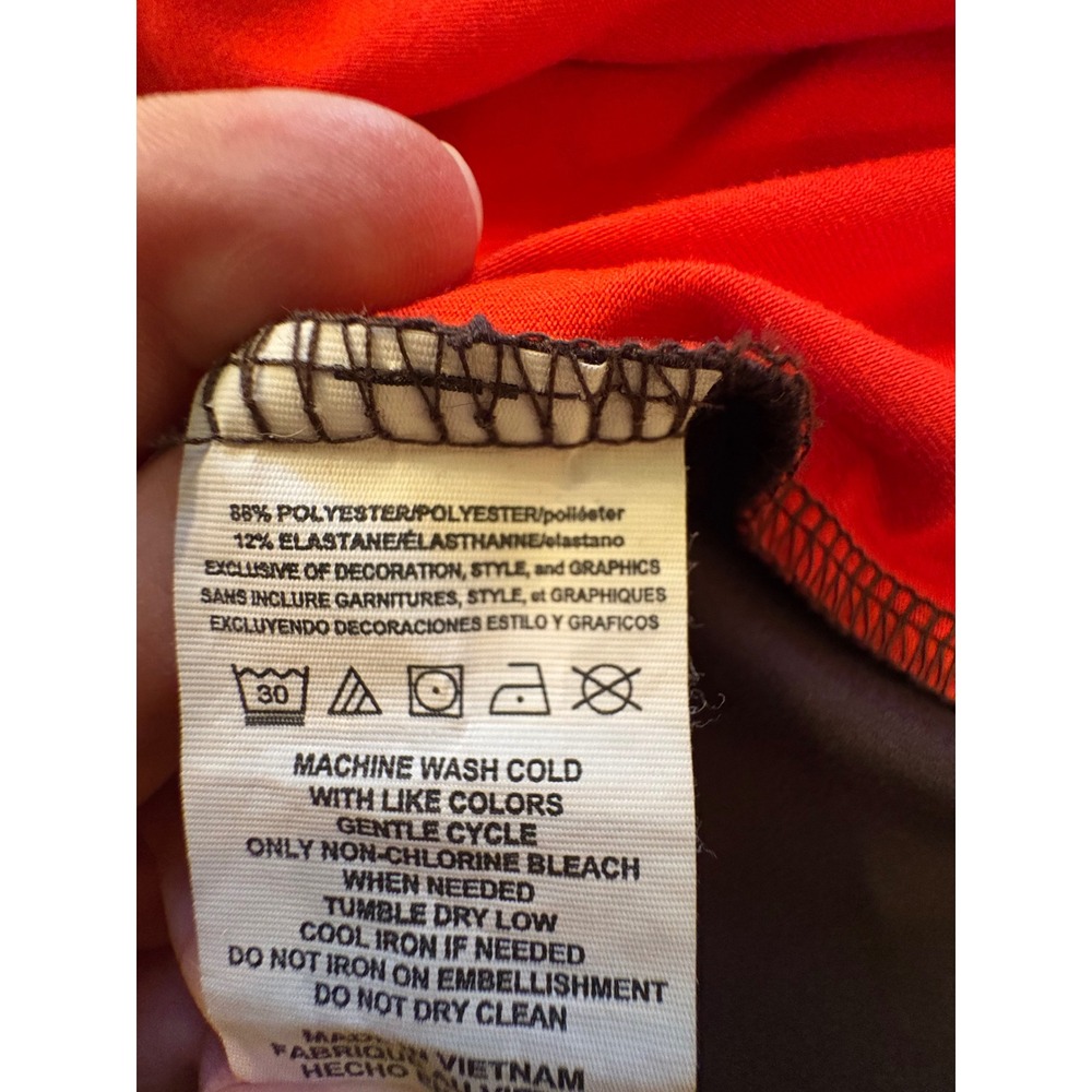 Fanatics Cleveland Browns Womens Brown Orange Quarter Zip Pullover Top Medium - Picture 9 of 10